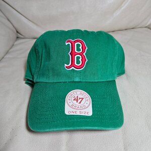 Boston Red Sox '47 Clean Up Kelly Green Hat Unisex OSFA Adjustable Strapback NWT
